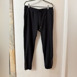 Elegant Black Jogger Pants with Gold Accents